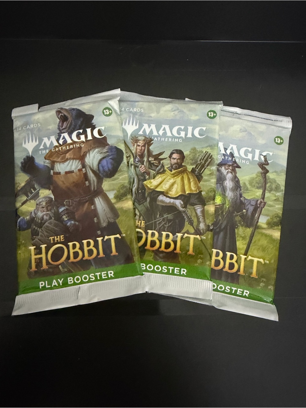 Magic MTG TCG The Hobbit Play Booster Packs - Lot of 3